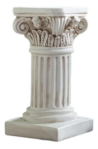 Soporte De Pedestal Blanco Con Forma De Estatua De Pilar Rom