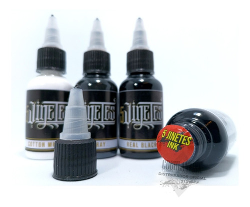 Imagen 5 de 5 de Tinta Tattoo 5 Jinetes Ink Set Green´s X1 (38ml) Tatuar