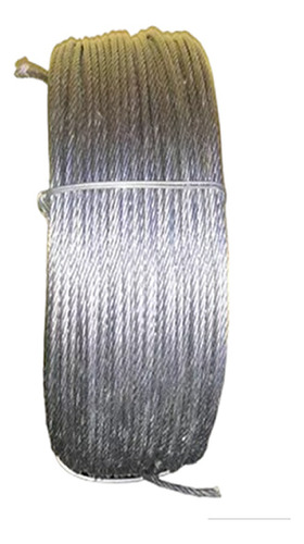 Cable De Acero Galvanizado Flexible 6x19+1 8mm Rollo 100 M
