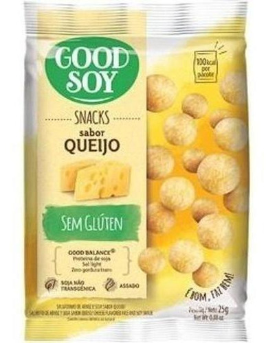 Snacks De Soja Goodsoy Sabor Queijo 25g Caixa 20 Un