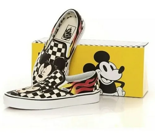 Plano Determinar con precisión asignación Tenis Vans Classic Slip On Disney Mickey & Minnie Mouse Flam