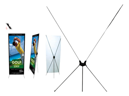 Tripie Publicidad Lona Porta Banner Araña 80x180cm Plastico