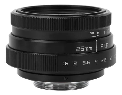 Lente Para Cámara CCTV Montura C 25mm F1.4 - Enfoque Manual, Iris Manual, Ideal Para Videovigilancia O Cine