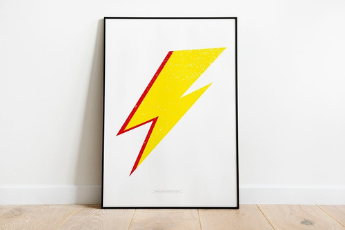 Poster Rayo Amarillo. Print. Lámina Impresa Para Cuadro.