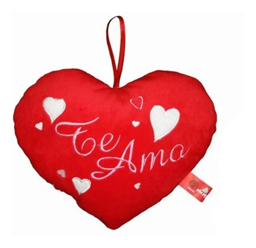  Corazón Rojo Frase Te Amo De Peluche 20x32cm Enamorados Mca