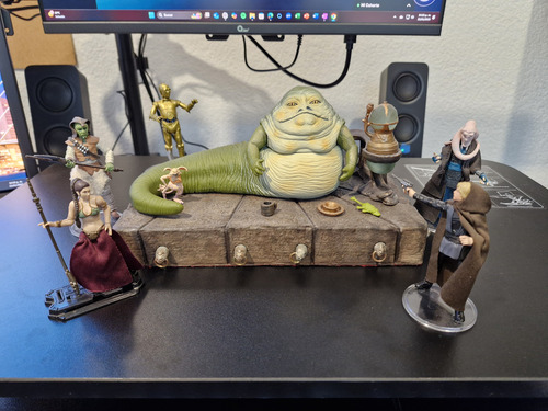 Star Wars Jabba The Hutt Trono 3d Printed 3.75 Pulgadas (Usado)