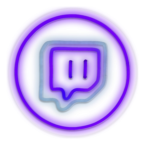 Letrero Led Neón Flex Logo Twitch 25cm X 25cm