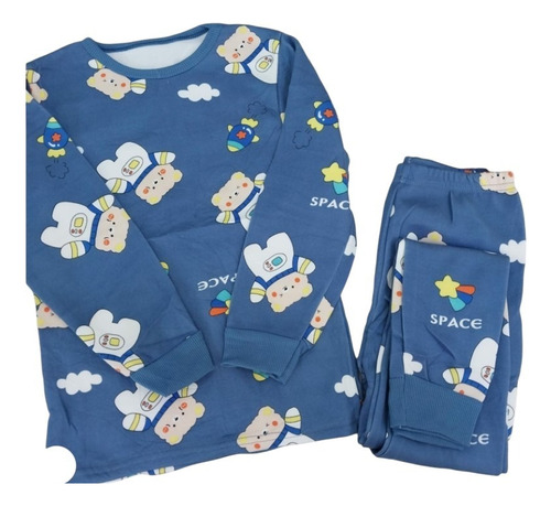 Pijama Micropolar Niño Varon Infantil Talle 6, 7 Y 8 Años