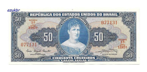 * C028 50 Cruzeiros Carrilho/mariani Ano 1961 C-028 Fe *