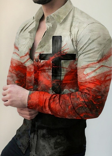 Li Camiseta De Manga Larga Con Estampado 3d De Moda For