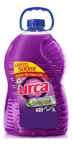 2 Unid. Desinfetante Pinho Urca 5 Litros Gts. 500ml Lavanda