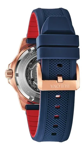 Reloj pulsera Bulova Marine Star 98A22 de cuerpo color oro rosa y