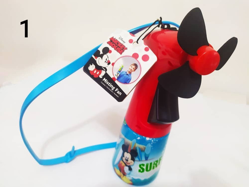 Mini Ventilador Rociador Con Pila Disney Mickey Original 