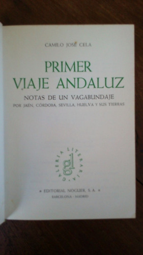 Imagen 3 de 5 de Primer Viaje Andaluz - Camilo José Cela
