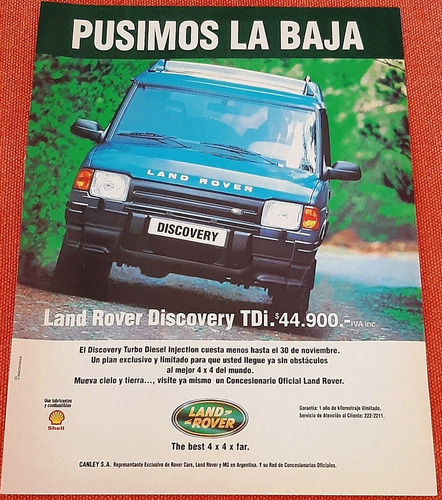 Publicidad Land Rover Discovery Tdi