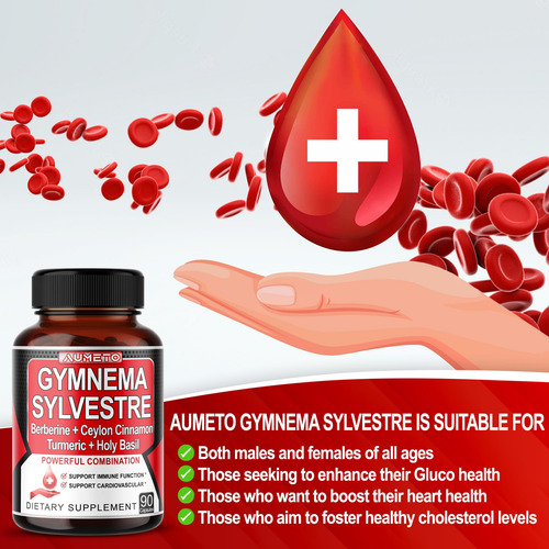 Aumeto Gymnema Sylvestre 90 Cápsulas Suplemento 6 En 1