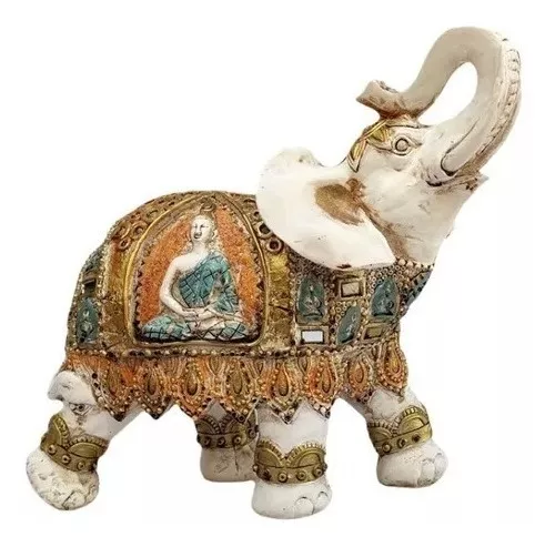 Figura Elefante Verde de Resina 17X9X23cm Figura de Elefante Decoración  Hogar Figuras De Resina Para Jardin BY SIGRIS