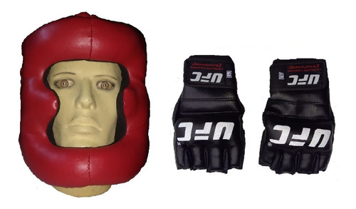Protector Facial Para Box+guantes Muay Thai Todo Nuevo
