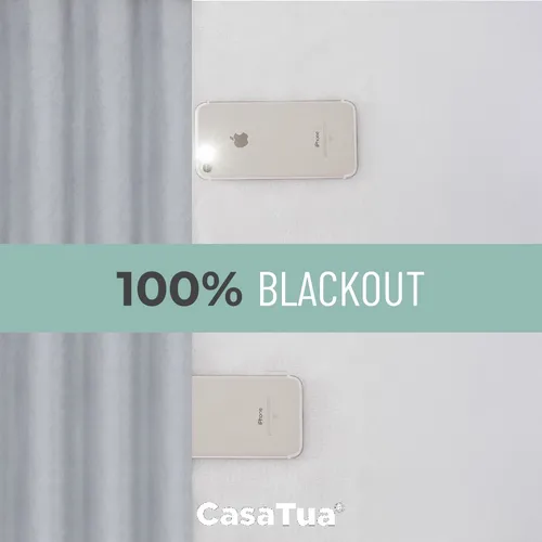 Cortina Blackout 100% 135x220cm Tipo Gamuza Casatua Set De 2 Gris Claro