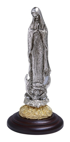 Virgen  De Bulto Baño De Oro Y Baño De Plata 