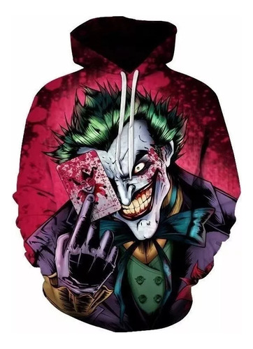 Sudadera Con Capucha Casual Joker Poker Printing Digital 3