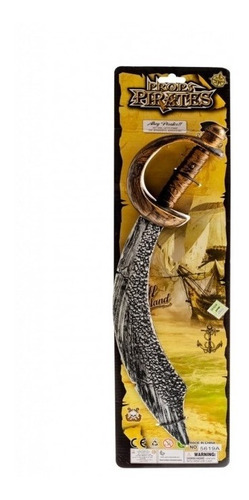 Imagen 3 de 7 de Espada Sable De Pirata De 56cm En Plastico Duro Pvc 5619a