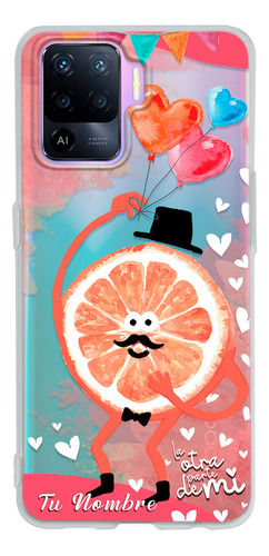 Funda Para Oppo De Parejas Media Naranja Con Nombre De Él