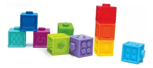 Set Sensorial 9 Cubos Con Textura Bebe - Primera Infancia