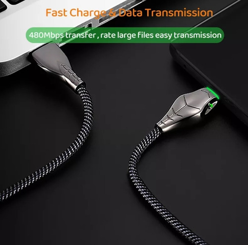 Imagen 6 de 7 de Cable Cargador 5 A Tipo C / 66 W / 2 Metro / Serpiente