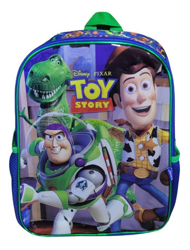 Mochila Escolar De Costas Toy Story Buzz Woody Rex - Luxcel Cor Verde
