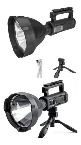 Foco Linterna Led Largo Alcance 600 Metros Usb Trípode Led