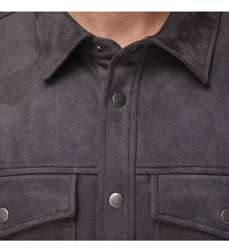Chamarra Sobrecamisa De Gamuza Talla M