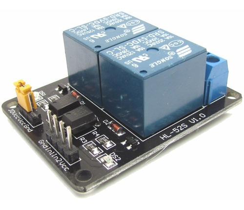 Relé 2 Canais 5v Projetos P/ Arduino Automação Arm Avr 10a