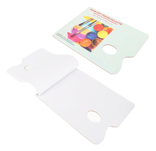 Paleta De 2 Piezas De Papel Desechable De Doble Cara, Blanco