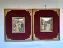Comprar Antiguas Miniaturas Pintadas A Mano Marco Bronce