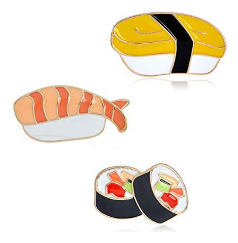 Set De Pin Esmaltado (3 Unidades) Sushi Set Xsr