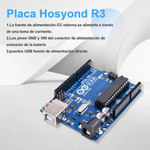 Kit De Electronica Compatible Arduino Uno R3 Placa