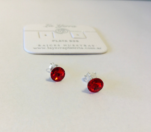 Imagen 1 de 3 de Aro Pasante Chispa 6mm En Cristal Swarovski.
