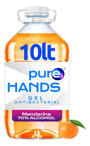 Gel Antibacterial 10 Litros Galón Sanitizante Con Cofepris Fragancia Mandarina