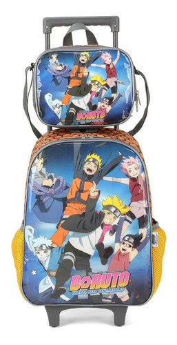 Mochila Rodas Lancheira Escolar Luxcel Boruto Ic38112br