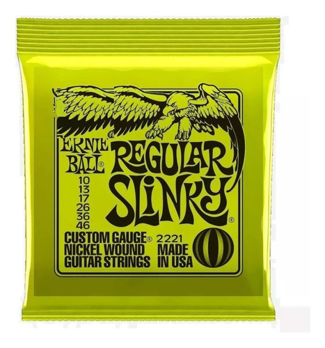 Cordas de guitarra elétrica Ernie Ball 2221 10-46 10x