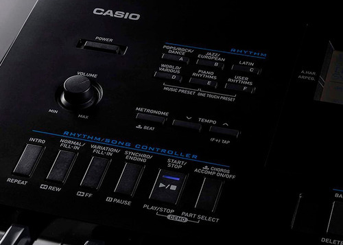 Teclado Musical Casio Wk6600 76 Teclas Profissional C/ Fonte Cor Preto 127/220V