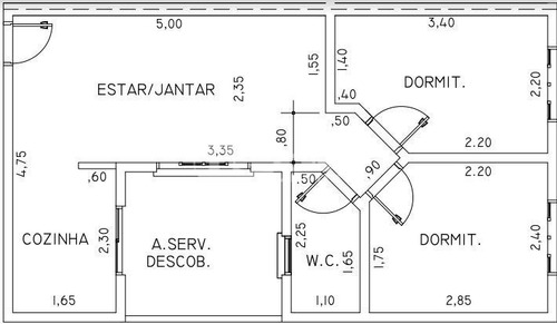 Imagem 2 de 2 de Apartamento - Vila Principe De Gales - Ref: 2418 - V-2418