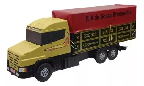 Caminhão Truck Brinquedo Grande Carroceria Madeira 70cm Lona em Promoção na  Americanas