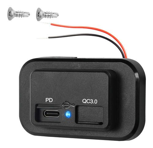 Toma Corriente Usb Para Rv Pared 12v Pd Usb-c 18 Wy 3.0