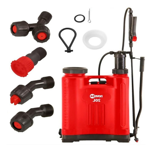 Pulverizador 20 Litros Maquina Passar Veneno Insetcid Nove54 Cor Vermelho