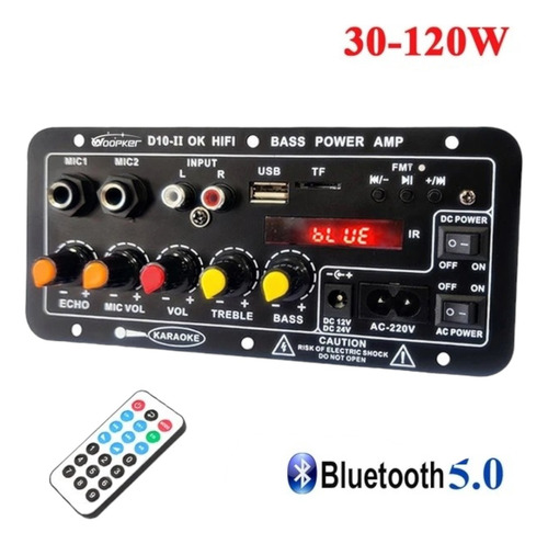 Modulo Decodificador Amplificado Fm Bluetooth Usb Microfono