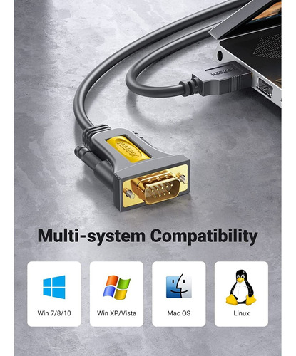 Ugreen Cable Usb A Rs232 Db9 Serial Win Linux Mac - 20211