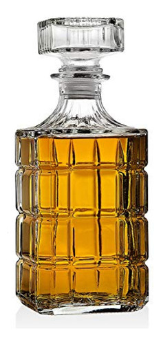 Botella Decorativa De Vidrio Lefonte Decantador De Whisky, D