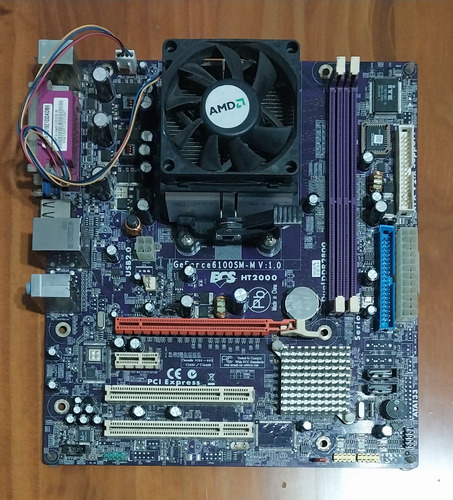 Motherboard Am2 Ecs Geforce6100sm-m + Amd Sempron 2800+